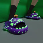 Luminous Shark Slippers Christmas Halloween Pumpkin DIY Shoes Woman Men Platform Sandals Anti Slip Couples Indoor Beach Slides