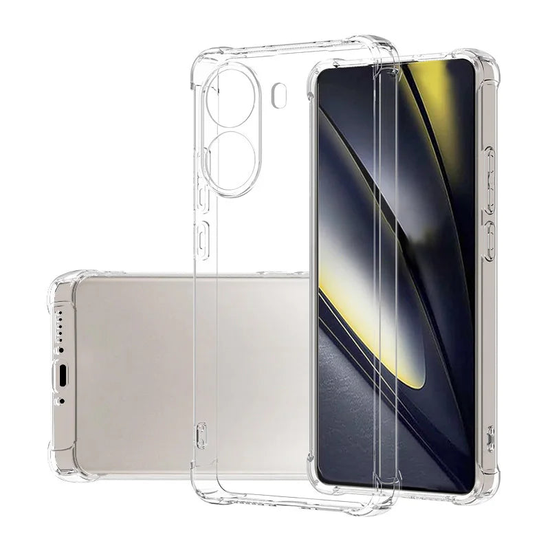 Phone Case for Xiaomi Redmi Note 14 13 Pro 4G 12 Pro Plus 5G Shockproof Clear Silicone Bumper Transparent Slim Shell Back Cover