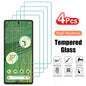 4PCS Tempered Glass for Google Pixel 9 8 Pro 9A 8A 7 7A 6 6A 5 4A 4 XL 3 9H Protective Transparent Screen Protector Film Glass