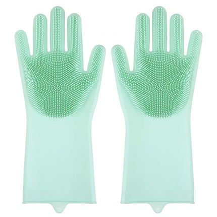 Pet Grooming Cleaning Gloves Dog Cat Bathing Shampoo Glove Scrubber Magic Dishwashing Cleanner Sponge Silicon Hair Removal Glove