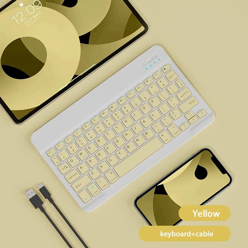 10 Inch Magnetic Tablet Keyboard for Ipad 2024 10.9 11 10.2 Bluetooth Rechargeable Keyboards for Xiaomi 6 Huawei Matepad 11.5