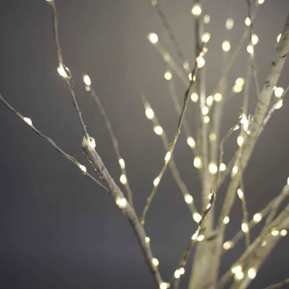 144 LED Birch Tree Light Warm White USB Battery Power Holiday Decorative Tree Christmas Halloween Easter Gift