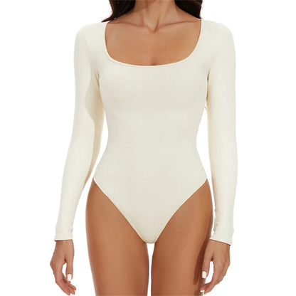 Female Underwear Open Crotch One-Piece Bodysuit Long Sleeve Seamless Waist Trainer Body Shaper Sheath Flat Belly Shapewear Woman
