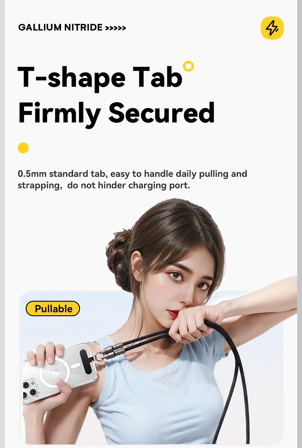 Essager 60W Type C To Type C Fast Charging Cable  For iPhone 16 Xiaomi Huawei  Lanyard  Halter Neck Wrist Multifunctional Cable