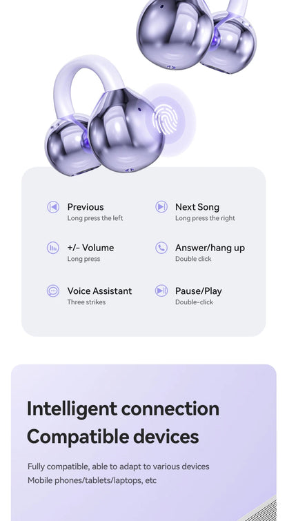 Xiaomi M91 Bluetooth Wireless EarClip Headphone Bluetooth 5.4 ENC Noise Reduction Wireless Earbuds Gaming Sports Headphones