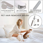 Lint Brush with Self-Cleaning Base Set Pet Hair Remover Brush Portable Dog & Cat Hair Remover Clothes Sofa Car Seat Cleaning