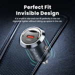 Toocki 45W USB C Car Charger for Samsung S23 S22 S21 Xiaomi Huawei QC PD Fast Charging Car Phone Charger for iPhone 15 14 13 12