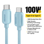 Essager 100W USB Type C To USB C Cable 5A PD Fast Charging Cable Type C Wire For Xiaomi Samsung Huawei Oppo Oneplus Macbook iPad