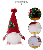 1~4pcs 2024 Christmas Doll Elf Knitted Gnome with Led Night Light Christmas Decorations for Home Xmas Navidad New Year 2025 Gift