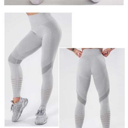 Fitness GYM Women Leggings Seamless Yoga Pants Hips Tight Peach High Waist Tights Leggings Breathable Feamle Workout Sportswear