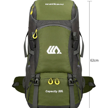 50L Travel Backpack Camping Men Large Hiking Bag Tourist Rucksack Waterproof Outdoor Sports Climbing Mountaineering Bag Luggage
