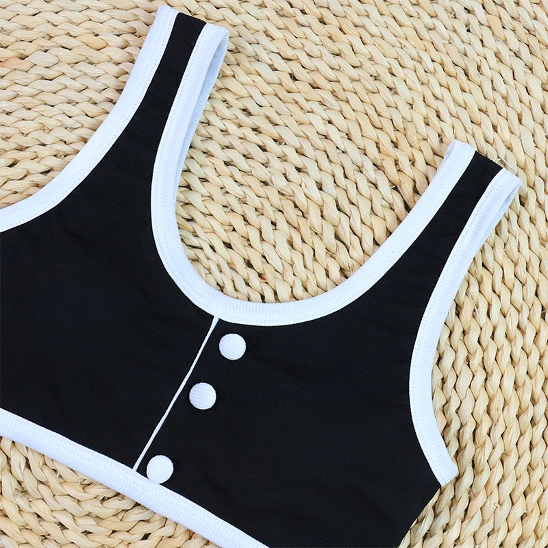 Woman Swimwear 2024 High Waist Bikinis Shorts Women's Swimsuit Luxury Ribbed Two-piece Bathing Suits Summer Bikini Set Swim Suit