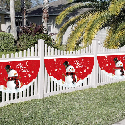 Christmas Fan-shaped Flag Banner Christmas Decoration for Home 2024 Christmas Ornament Xmas Navidad Noel Gift New Year 2025