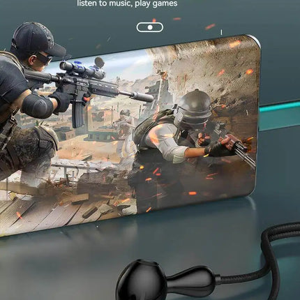Wired Earphone 3.5mm AUX/Type C HiFi Surround Heavy Bass With MIC In-Ear Game Music Headsets For Samsung Huawei Xiaomi iPad PC