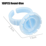 50/100Pcs Wholesale Disposable Eyelash Glue Fan Cup Rings Holder Container Tattoo Pigment Eyelash Extension Tools Lash Supplies
