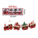 Christmas Wood Train Decoration,Christmas Ornaments With Moving Train,Home Noel,Happy New Year 2025 Gifts