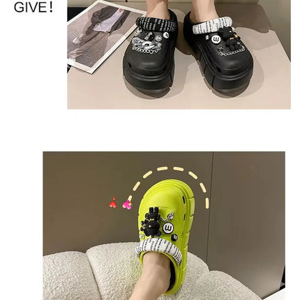 Fashion Charms Clogs New Arrival Thick Sole Outdoor Women Slippers High Quality Summer Beach Sandals For Girls