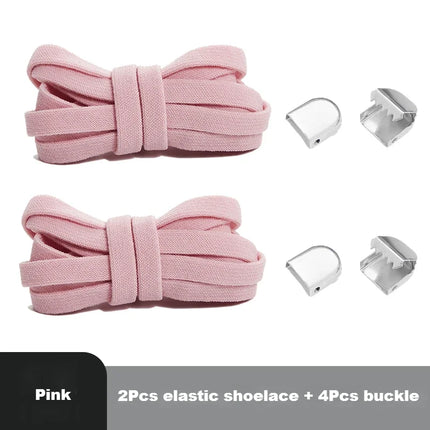 Flat Elastic Shoe Laces Sneakers No Tie Shoelaces for Shoes Tennis Quick Shoelace Clips Without Ties Shoe Accessories Kids Adult