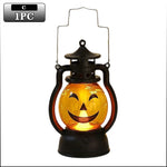 Halloween Pumpkin Ghost Face Lamp Portable Skull Decoration Light for Bar Party Table Atmosphere Prop Halloween Decor Use
