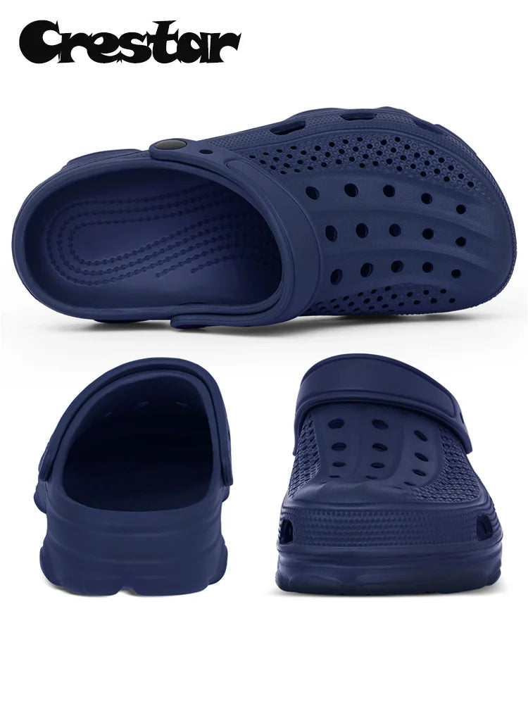 Crestar Fashion Design Sandals New Women Men Breathable Garden Clogs Shoes Outdoor EVA Holes Beach Shoes Summer House Slippers
