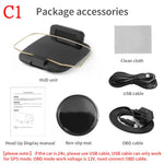 C1 Car Navigation Projection HUD Head-Up Display OBD2+GPS Car Projector Speedometer /Water Temperature /Voltage/RPM Alarm