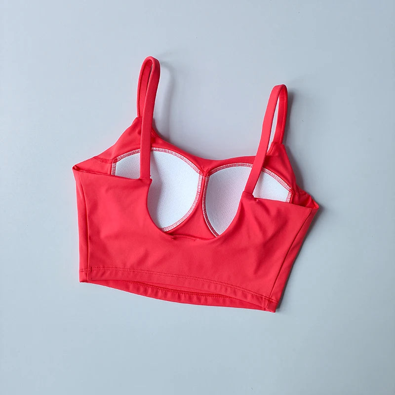 Women Breathable Sports Bra Fitness Top Push Up Sport Bra Fixed With Pad Yoga Bra Underwear Sport Tops For Running Vest Gym Wear