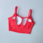 Women Breathable Sports Bra Fitness Top Push Up Sport Bra Fixed With Pad Yoga Bra Underwear Sport Tops For Running Vest Gym Wear