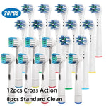 16/20PCS Brush Head nozzles for Oral B Electric Toothbrush Replacement Head Refill Sensitive Floss Cross Action for Oralb