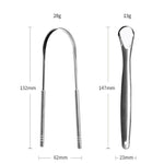 2Pcs Tongue Scraper Stainless Steel Tongue Cleaner Oral Care Hygiene Scraper Dental Oral Care Hygiene Health Care Tool