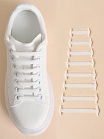 16pcs/lot Silicone Shoelaces No Tie Shoelaces 12 colors Elastic Lace Shoelace Creative Lazy Silicone Laces Rubber Lace