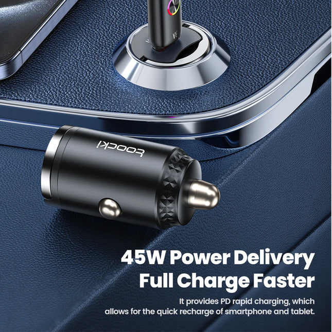 Toocki 45W USB C Car Charger for Samsung S23 S22 S21 Xiaomi Huawei QC PD Fast Charging Car Phone Charger for iPhone 15 14 13 12