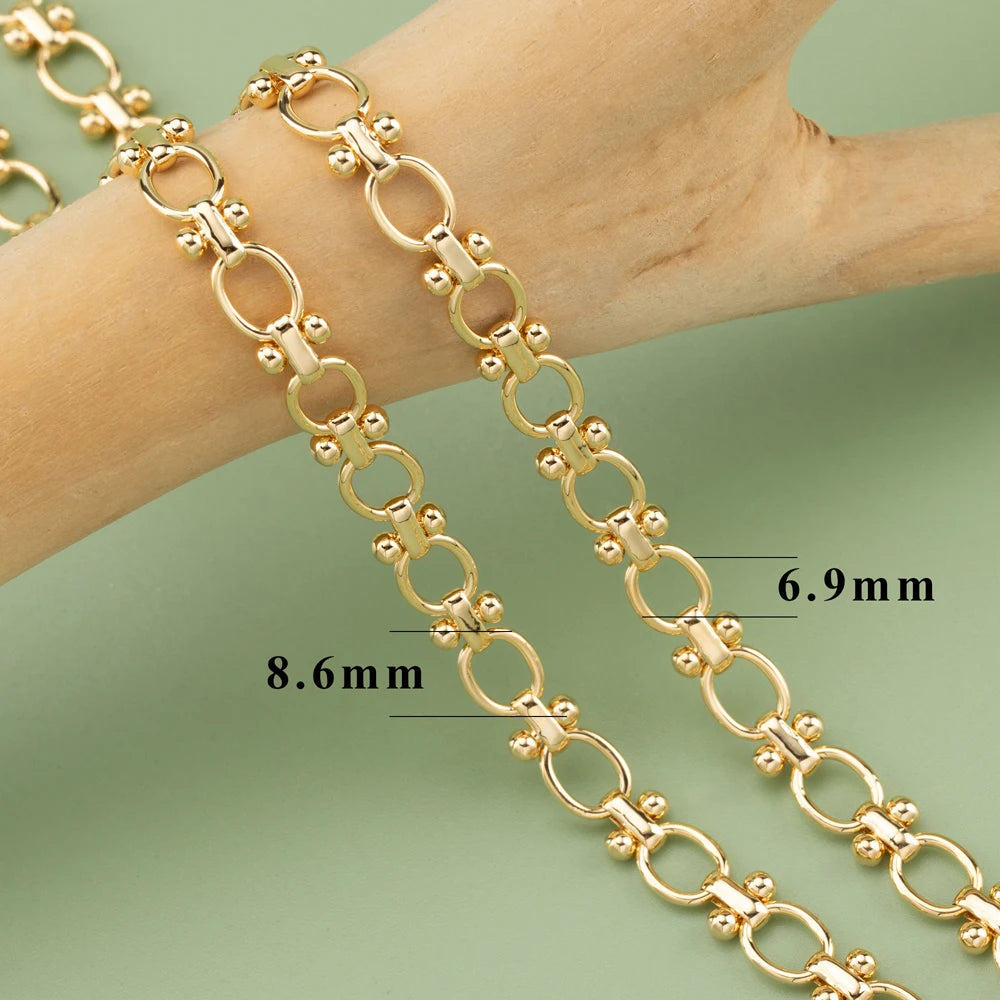 YEGUI C77,diy chain,18k gold rhodium plated,copper,pass REACH,nickel free,jewelry making,charms,diy bracelet necklace,1m/lot