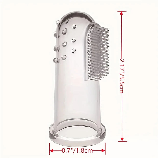 5 Sets of Pet Silicone Finger Sleeves Boxed Toothbrushes for Cats Dogs Brushing Finger Sleeves Pet Teeth Oral Cleaning Products