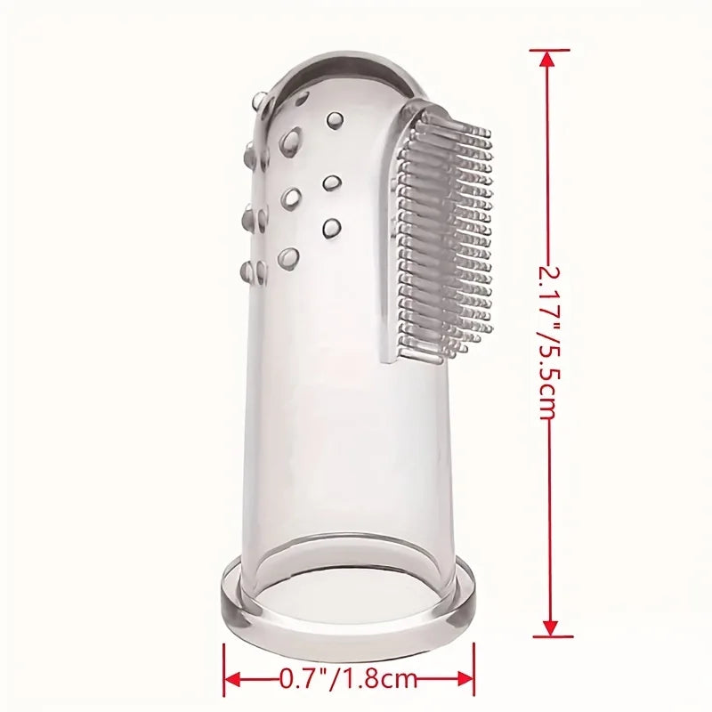 5 Sets of Pet Silicone Finger Sleeves Boxed Toothbrushes for Cats Dogs Brushing Finger Sleeves Pet Teeth Oral Cleaning Products