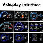 Car Head up Display, OBDⅡ+GPS Smart Gauge High Definition Speedometer Car Diagnostic Tool OBD Fault Code Elimination