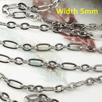 1meter Stainless Steel Necklace Chain for Jewelry Making DIY 1:3 NK Rolo Cable Link Curb Chains Thick Chain Bracelet Accessories