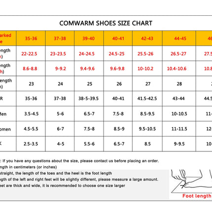 Comwarm Men Warm Non-Slips Slippers Cozy Casual Indoor Outdoor Flats Slides Plush Bedroom Warm Shoes Male Soft Sole Home Shoes