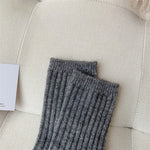 2024 New Winter  Cashmere Wool Women Socks  Casual japanese fashion Solid Color Thicker Long Sock Girls Thermal Warm Crew Sock