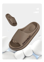 Feslishoet Women Letter Slippers Beach Slides Solid Color Mens Thick Sole Indoor Bathroom Anti Slip Shoes Summer Couple Sandals