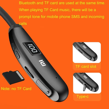 Xioami Wireless Headphones Hi-Fi Stereo Bluetooth Earphone Neckband Bass Sports Waterproof Earbuds Support TF Card Built-in Mic