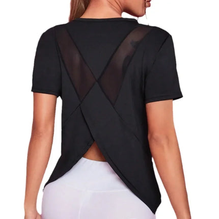 Women Seamless Yoga T-Shirt Female Fitness Crop Top Workout Gym Training Shirts Athletic Short Sleeve Yoga T-Shirts Sportswear