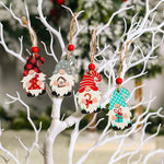 Christmas Gnomes Wooden Pendants Merry Christmas Decorations For Home 2024 Xmas Tree Christmas Ornaments Navidad New Year Gift