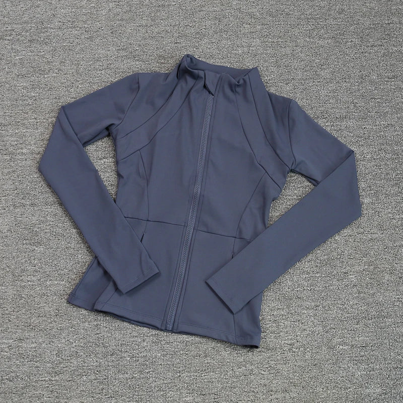 Sports Coat Women's Shirt Yoga Slim Long Sleeve Fast Running Thin Pilates Fitness Suit Top Clothing