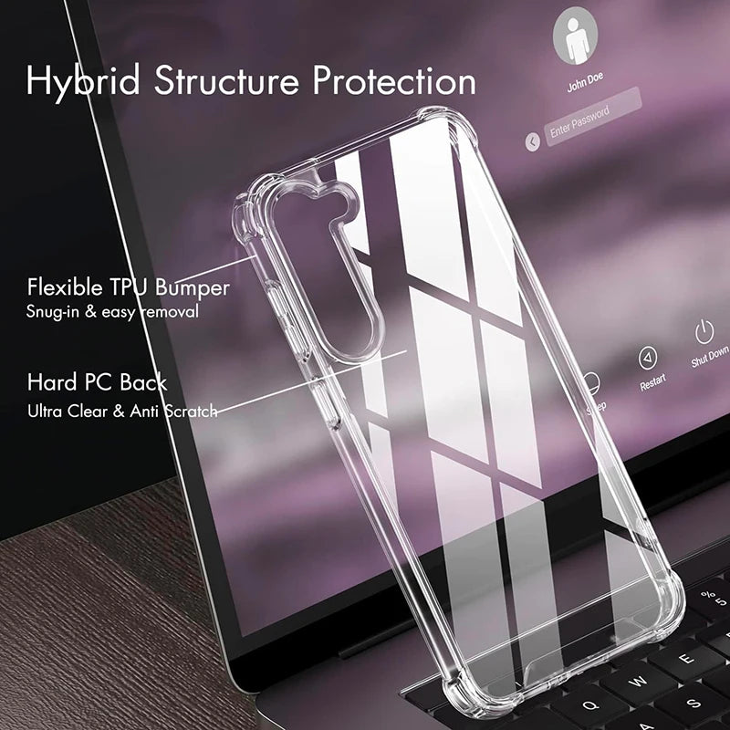 Hybrid Shockproof Case For Samsung Galaxy S23 S21 FE S22 Plus Ultra Clear Hard Case For Samsung A54 A34 A24 A14 A04S A53 A33
