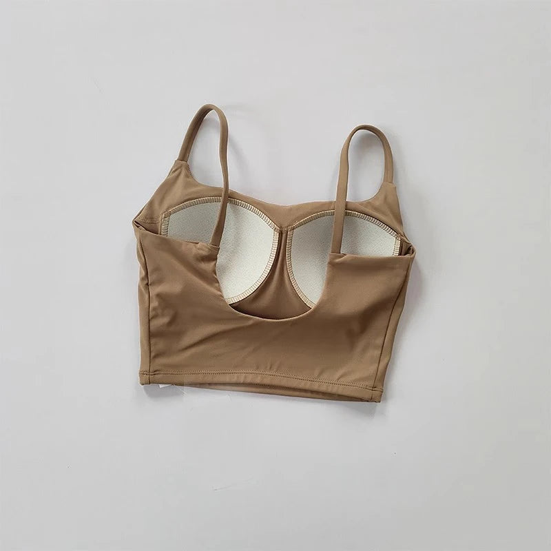 Women Breathable Sports Bra Fitness Top Push Up Sport Bra Fixed With Pad Yoga Bra Underwear Sport Tops For Running Vest Gym Wear