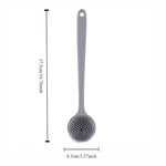 Double-Sided Silicone Back Scrubber Long Handle Long Handle Body Bath Brush Mud Back Scrubber Shower Massage Exfoliation Brush