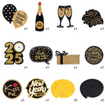 2025 Crown Number Foil Balloons Happy New Year Eve Party Decoration Photo Booth Props Supplies Christmas Home Decor Navidad 2024