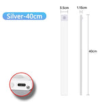 LED Cabinet Light USB Type-C Rechargeable Motion Sensor Led Lamp for Kitchen Wardrobe Cabinet Lighting 20cm/30cm/40cm/50cm/60cm