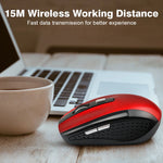 2.4G Wireless Mouse Bluetooth Mouse Ergonomic 800/1200/1600DPI 6 Mute Buttons Mouse For MacBook Tablet Laptops Computer PC