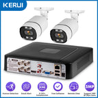 4CH and 2PCS 5MP / None / EU Plug